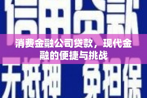 福田消费金融公司贷款，现代金融的便捷与挑战