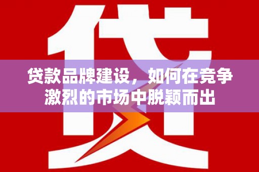 福田贷款品牌建设，如何在竞争激烈的市场中脱颖而出