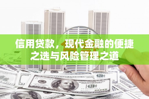福田信用贷款，现代金融的便捷之选与风险管理之道