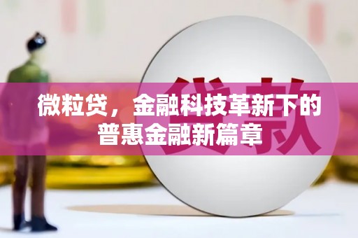 福田微粒贷，金融科技革新下的普惠金融新篇章