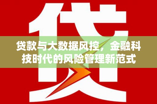 福田贷款与大数据风控，金融科技时代的风险管理新范式