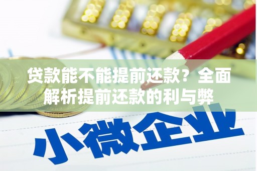 福田贷款能不能提前还款？全面解析提前还款的利与弊