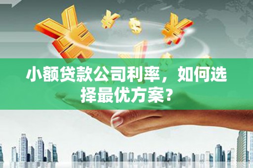 福田小额贷款公司利率，如何选择最优方案？