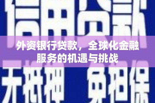 福田外资银行贷款，全球化金融服务的机遇与挑战