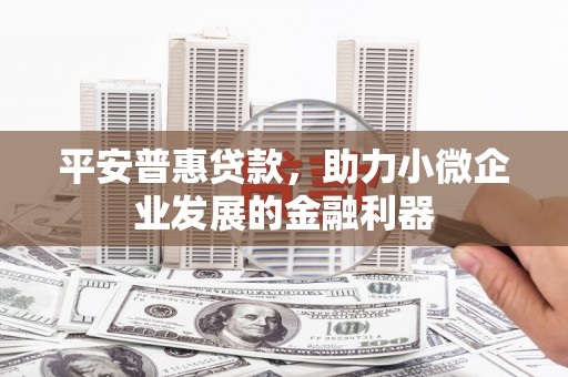福田平安普惠贷款，助力小微企业发展的金融利器