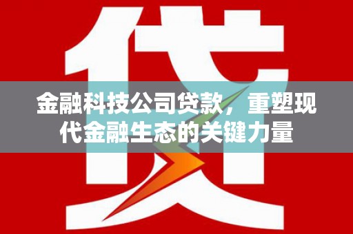 福田金融科技公司贷款，重塑现代金融生态的关键力量